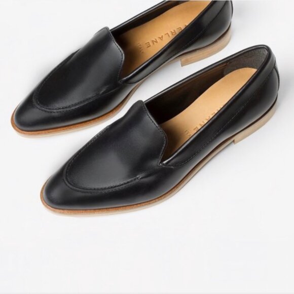 Everlane Black The Modern Loafer Flats Leather Work Office, Sz 8 - Picture 2 of 9